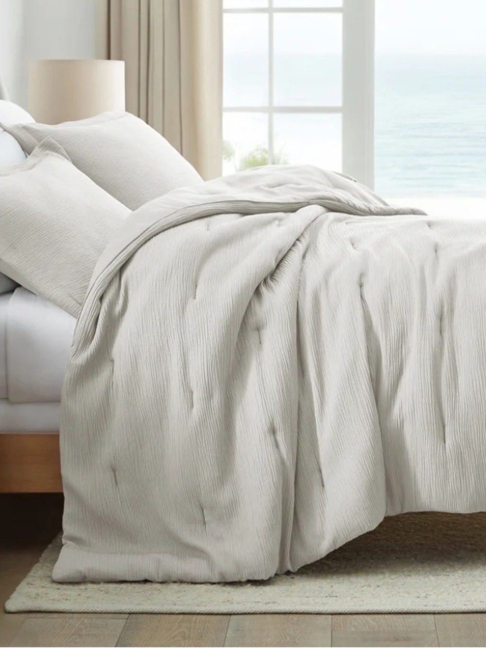 Waffle Textured “Dune” - Soft Down Alternative Comforter Set